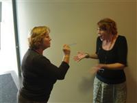 arguing.